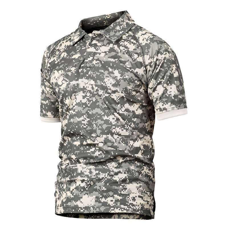 SABADO Outdoor Quick Drying Tactical Polos Camo T-Shirt Men Military Tops