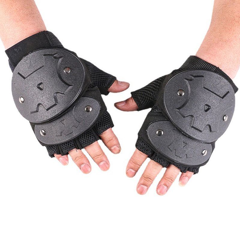 SABADO Tactical Protective Hard Shell Half Finger Cycling Gloves