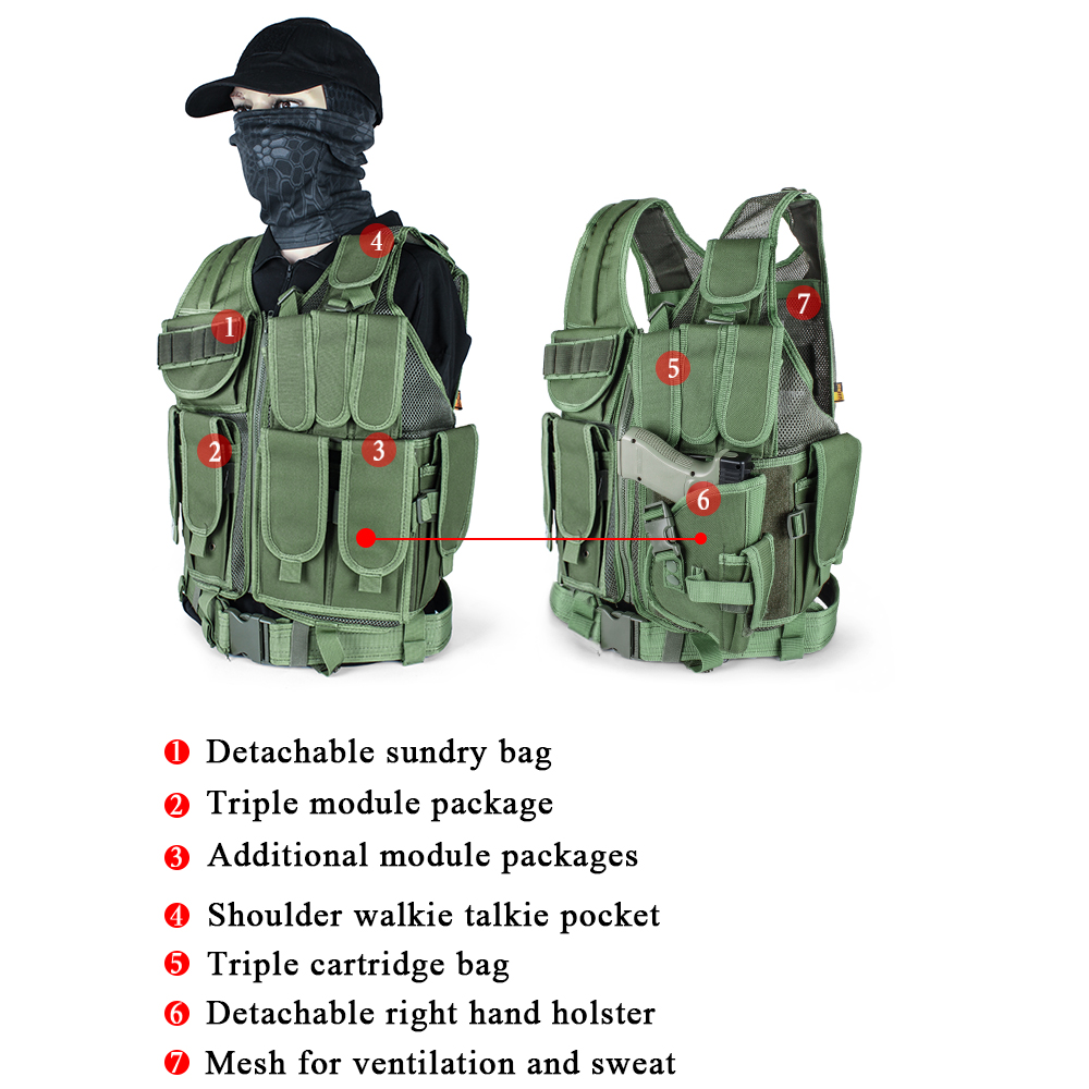 SABADO Tactical Vest Сетчатый устойчивый к ударам дышащий жилет